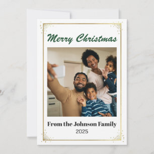 Personalisiert Minimal Foto Weihnachtskarte 12x18 Feiertagskarte