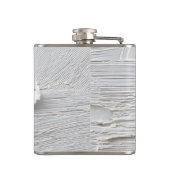 Personalisiert-Minimal-weiß-strukturiert Abstrakt Flachmann (Rückseite)