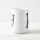 Personalisiert Minimalistisch Schwarz/Weiß Kaffeetasse (Mittel)