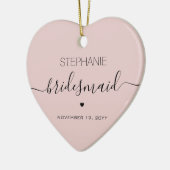 Personalisiert Minimalistische Bridesmaid Custom Keramik Ornament (Links)