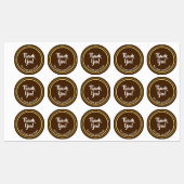 Personalisiert Minimalistischer Dank an den Text Etiketten (Blatt)