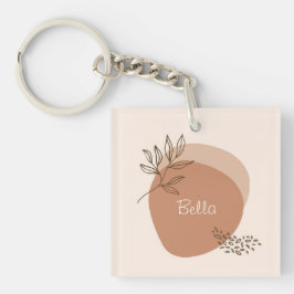 Personalisiert minimalistisches abstraktes Design Schlüsselanhänger