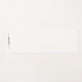 Personalisiert Minimalistisches Weiß Yogamatte (Vorderseite (Horizontal))