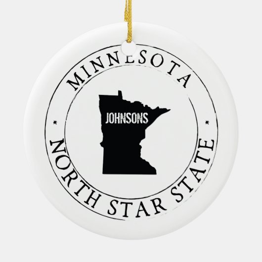 Personalisiert Minnesota Ornament (Hinten)