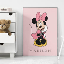 Personalisiert - Minnie Maus | Posiert in Rosa 