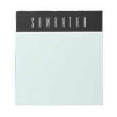 Personalisiert Mint Aquamarin Minimal Moderner Chi Notizblock (Vorderseite)