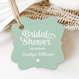 Personalisiert Mint Green Wedding Brautparty Geschenkanhänger