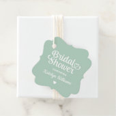 Personalisiert Mint Green Wedding Brautparty Geschenkanhänger (Beispiel)