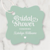 Personalisiert Mint Green Wedding Brautparty Geschenkanhänger (Vorderseite)