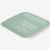 Personalisiert Mint Green Wedding Brautparty Pappteller (Gewinkelt)
