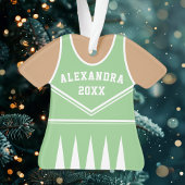 Personalisiert Minze Green Cheerleader Uniform Ornament