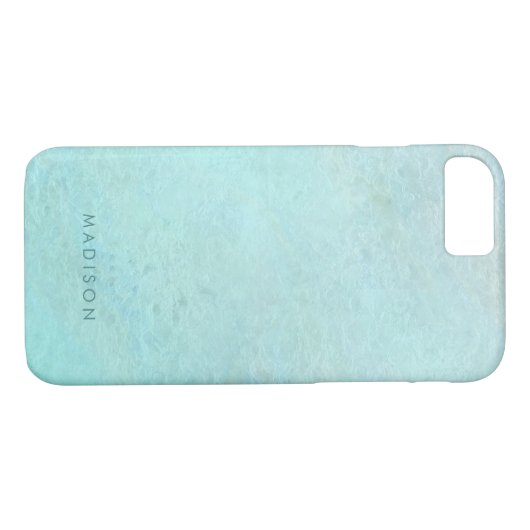 Personalisiert Minze Green Ombre Wasserfarbmuster Case-Mate iPhone Hülle (Rückseite (Horizontal))