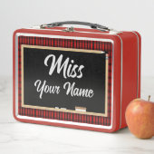 Personalisiert Miss (Herr/Frau) Chalk-Style-Lunchb Metall Brotdose (Beispiel)