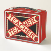 Personalisiert Miss (Herr/Frau) Chalk-Style-Lunchb Metall Brotdose (Rückseite)