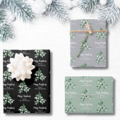 Personalisiert Mistletoe Christmas Geschenkpapier Set
