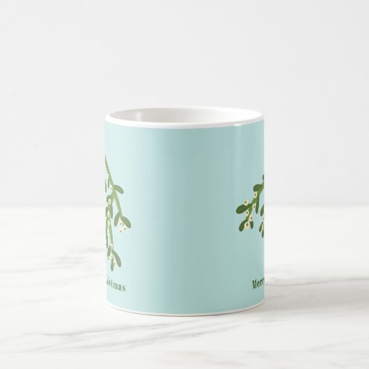 Personalisiert Mistletoe Christmas Kaffeetasse (Mittel)