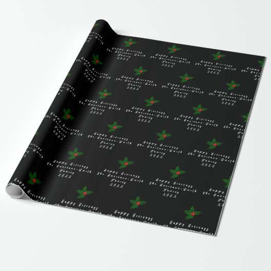 Personalisiert Mistletoe Gift Wrap HAMbyWG Geschenkpapier (Ungerollt)
