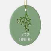 Personalisiert Mistletoe Keramik Ornament (Rechts)