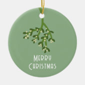 Personalisiert Mistletoe Keramik Ornament (Vorne)