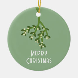 Personalisiert Mistletoe Keramik Ornament