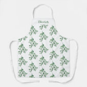 Personalisiert Mistletoe Muster Schürze (Vorderseite)
