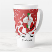 Personalisiert Mistletoe Santa Milchtasse (Rechte Ecke)