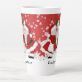 Personalisiert Mistletoe Santa Milchtasse (Vorderseite)