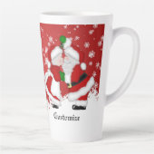 Personalisiert Mistletoe Santa Milchtasse (Rechts)