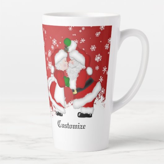 Personalisiert Mistletoe Santa Milchtasse (Rechts)