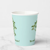 Personalisiert Mistletoe Weihnachtsfeiertag Party Pappbecher (Links)