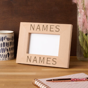 Personalisiert mit 2 Nachnamen oder Spitznamen dar Geätzte Rahmen