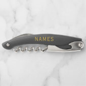 Personalisiert mit 2 Nachnamen oder Spitznamen dar Kellnermesser (Rückseite)