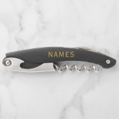 Personalisiert mit 2 Nachnamen oder Spitznamen dar Kellnermesser (Vorderseite)