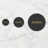 Personalisiert mit 3 Nachnamen oder Spitznamen dar Konfetti (Rückseiten)