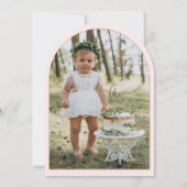 Personalisiert mit Bildermaus erster 1. Geburtstag Einladung (Rückseite)