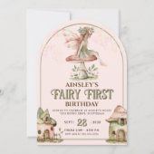 Personalisiert mit Bildermaus erster 1. Geburtstag Einladung (Vorderseite)