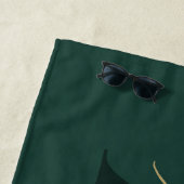 Personalisiert mit dem Namen Green Gold Modern Mon Strandtuch (Beispiel)