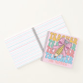 Personalisiert mit dem Namen Niedlich Pink Lehrer  Notizblock (Innenseite)