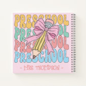 Personalisiert mit dem Namen Preschool Lehrer Cust Notizblock (Rückseite)