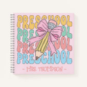 Personalisiert mit dem Namen Preschool Lehrer Cust Notizblock (Vorderseite)