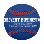 Personalisiert mit dem Text-Ereignisblock Baseball (Vorderseite)