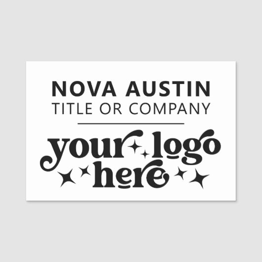 Personalisiert mit Firmenlogomitarbeitern Namensschild (Vorderseite)