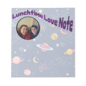 Personalisiert mit Foto-Lunchbox-Liebe Notizblock (Vorderseite)