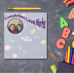 Personalisiert mit Foto-Lunchbox-Liebe Notizblock