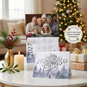 Personalisiert mit Foto und Kalender innen Karte