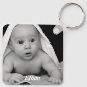 Personalisiert mit Foto und Name Schlüsselanhänger (Rückseite)
