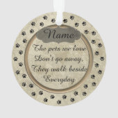 Personalisiert mit Foto und Verse Pet Memorial Ornament (Rückseite)