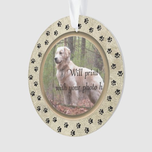 Personalisiert mit Foto und Verse Pet Memorial Ornament (Vorderseite)