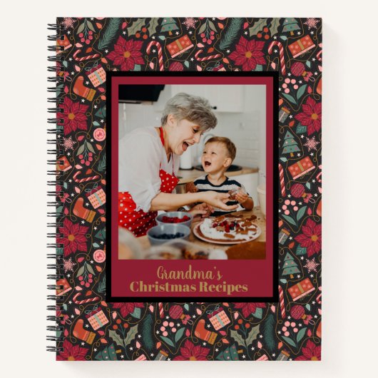 Personalisiert mit Foto Weihnachtsrezepte Buch (Vorderseite)