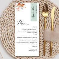 Personalisiert mit Gastname, Green Earthy Blooms